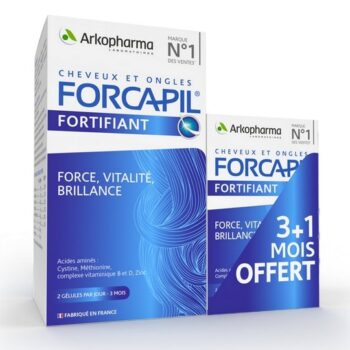 FORCAPIL FORTIFIANT FORCE VITALITE BRILLANCE B180 GELULES + FORCAPIL FORTIFIANT FORCE VITALITE BRILLANCE B60 GELULES OFFERT