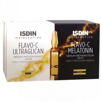ISDIN FLAVO C ULTRAGLICAN SERUM ANTIOXYDANT JOUR 10 AMPOULES + FLAVO C MELATONON SERUM REPARATEUR NUIT 10 AMPOULES
